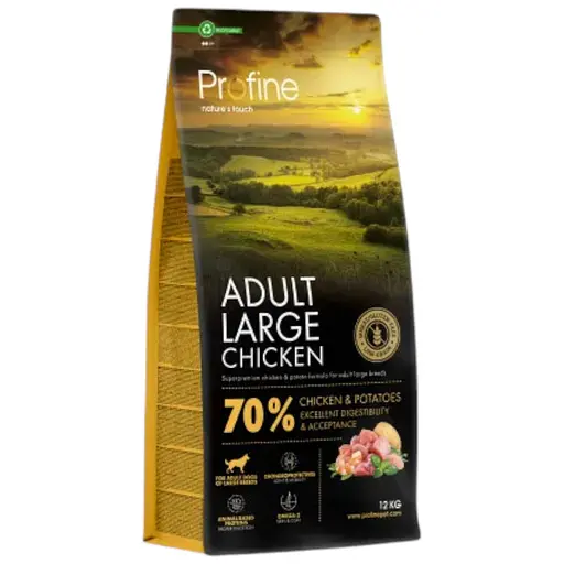 Корм сухий Profine Large Chicken and Potatoes для дорослих собак великих порід, з куркою та картоплею, 12 кг - фото 1
