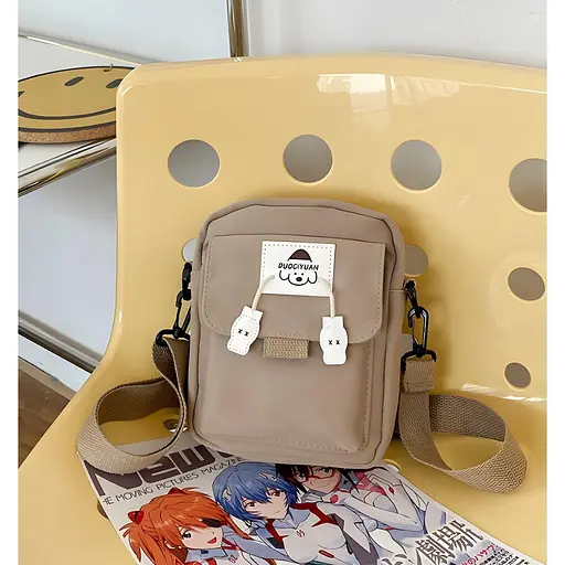 Дитяча сумка крос-боді в корейському стилі 20х16х7 см бежева (25-572) - фото 3