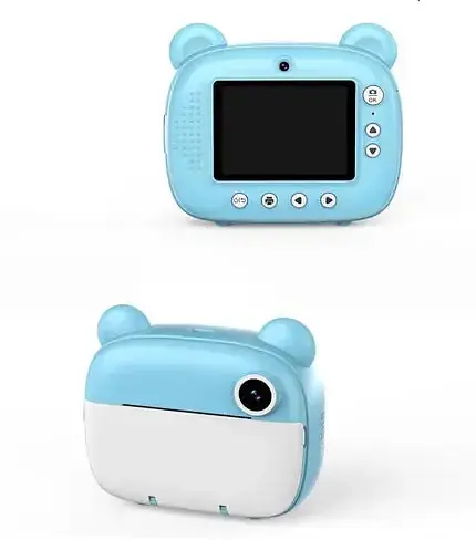 Детская цифровая фотокамера мгновенной печати A-plus с термопринтером M&A-2000 Голубая - фото 2