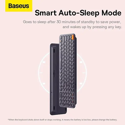 Клавіатура Baseus K01B Wireless Tri-Mode Keyboard - 3 режимна 2.4 + BT1 + BT2 сіра - фото 9