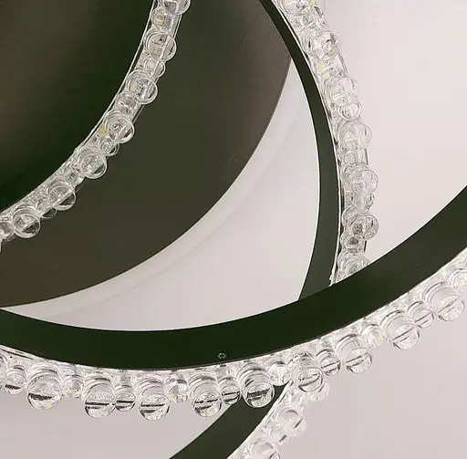 LED люстра на 3 кільця в корпусі coffee з золотистою смужкою Line.F A 55063/3C RGB CF+GD - фото 4