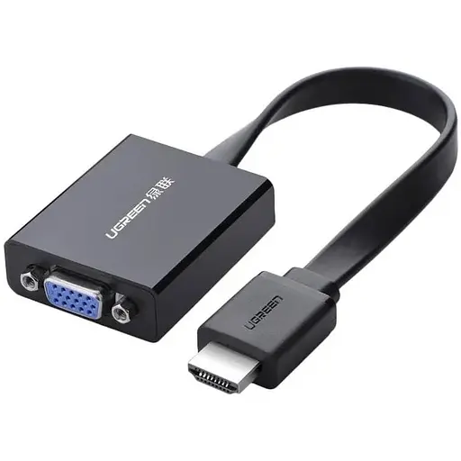 Адаптер Ugreen мм103 HDMI to VGA Converter 25 см чорний (40248) - фото 1