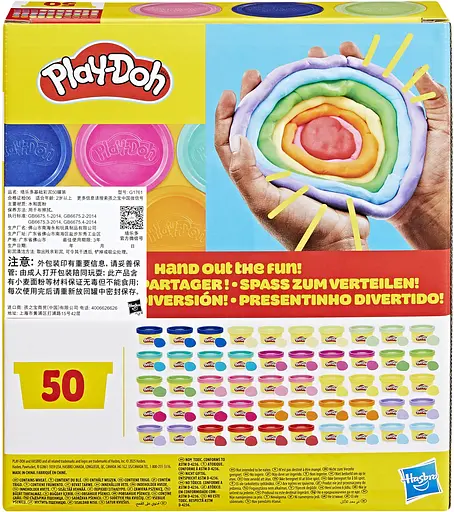 Набор массы для лепки Hasbro Play-Doh Радужные сюрпризы 50 баночек (G1761) - фото 2