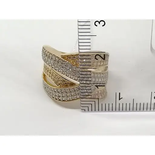 Золоте кільце Імперія золота з фіанітами. КВ1123И 18 - фото 5