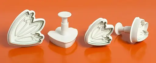 Плунжер кондитерский для печенья и мастики Тюльпаны (набор из 4 штук), Kitchen Master Белый 87383 - фото 4