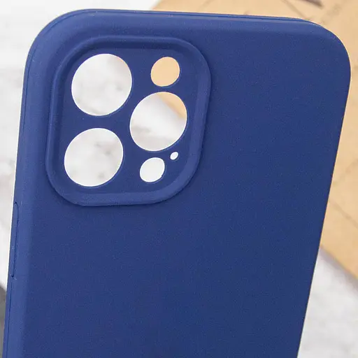 Чохол Epik Silicone Case Full Camera Protective AA NO LOGO для Apple iPhone 12 Pro 6.1 Синій/Deep navy - фото 6