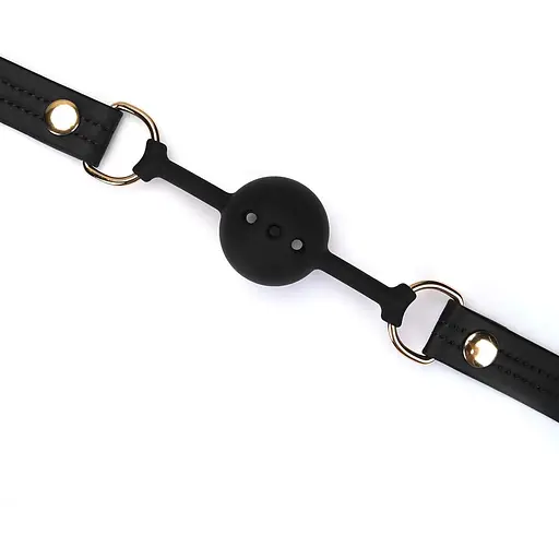 Кляп Liebe Seele Black Organosilicon Ball Gag - фото 5