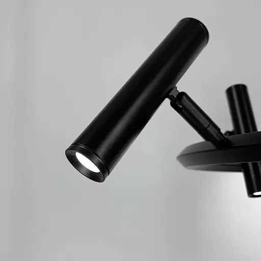 Круглая подвесная черная люстра LEEDS на 6 спотов Ø 60 см Line.F MJ 137/6 BK - фото 2