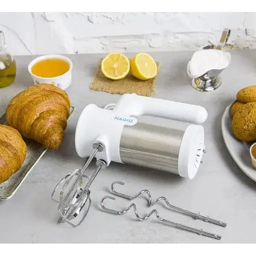 Ручний міксер Magio MG-230 для дому 5 швидкостей 2 насадки білий 300 Вт - фото 6