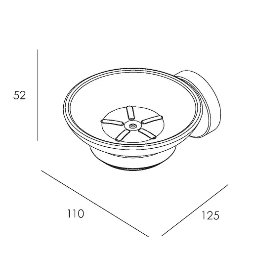 Мильниця Imprese Skala хром 111275, Хром - фото 2