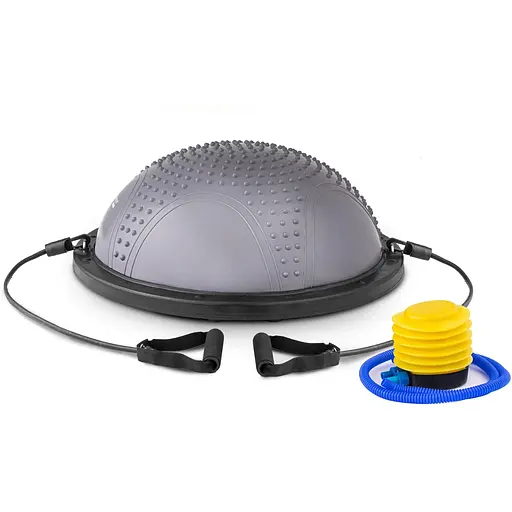 Балансировочная полусфера Hop-Sport HS-MB058B с вкраплениями серая - фото 2