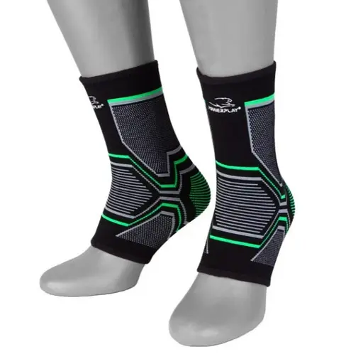 Бандажі на гомілкостоп PowerPlay 4100 Чорні L/XL (пара) (PP_4100_L/XL_Black) - фото 1