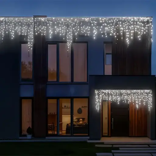 Вулична гірлянда Бахрома GarlandoPro 50 м 840 LED чорний дріт Білий 50MBW - фото 4