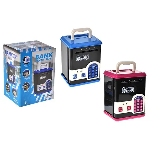 Дитяча скарбничка-сейф YG Toys WF-3015H(Blue) музика, світло, пароль, імітація відбитка - фото 5