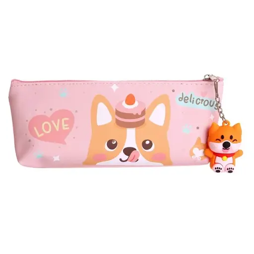 Пенал силіконовий із підвіскою Лисенок, PVC, 21146Y-P (В асортименті) - фото 3