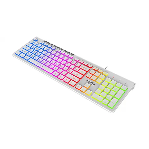 Клавіатура Vinga KB-460 White USB (KB-460 ) (KB-460 White) - фото 2