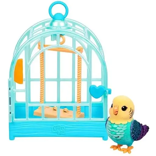 Інтерактивна іграшка Moose Little Live Pets My Really Real Хвилястий папужка Інді в клітці (26691) - фото 2