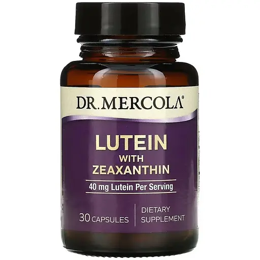 Лютеин с зеаксантином Dr. Mercola Lutein with Zeaxanthin, 30 капсул для поддержания глаз - фото 1