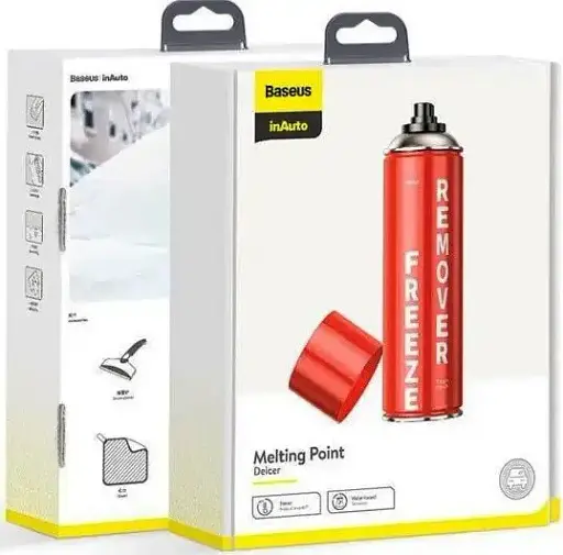 Набор для разморозки автомобильного стекла спрей антилед Baseus Melting Point Deicer Red ACCBJ-09 Красный - фото 5