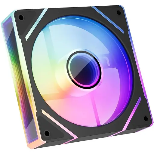 Вентилятор 120 мм 1stPlayer FC(AP) чорний 120х120х25 мм ARGB підсвічування до 1800 об/хв до 32.2 дБ 4-pin (PWM)/3-pin - фото 1