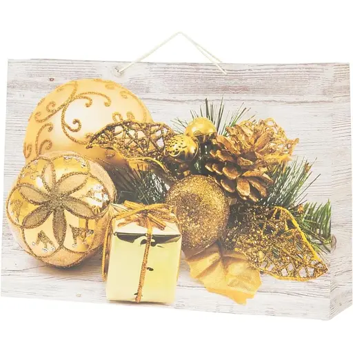 Пакет подарунковий новорічний DW6328 Жовтий 50х72х18 см (2000990242174)(NY) - фото 1