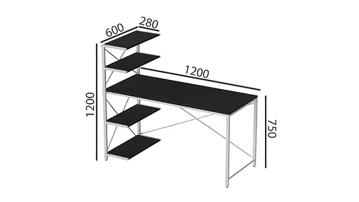 Компьютерный стол Джек 75x120x60 Белый ДСП Сосна Кембра FRD-104388 - фото 3