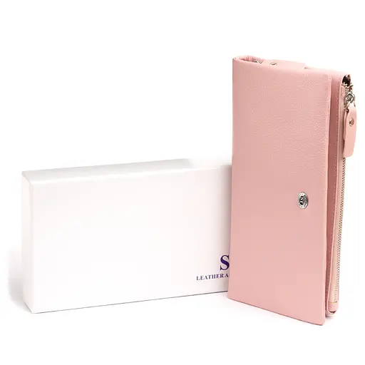 Женский кожаный кошелек-клатч ST Leather 20.8х10х2 см acs0015265 - фото 6