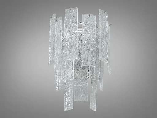 Класична новинка, бра з кришталю на 2 лампи, колір хром - фото 1