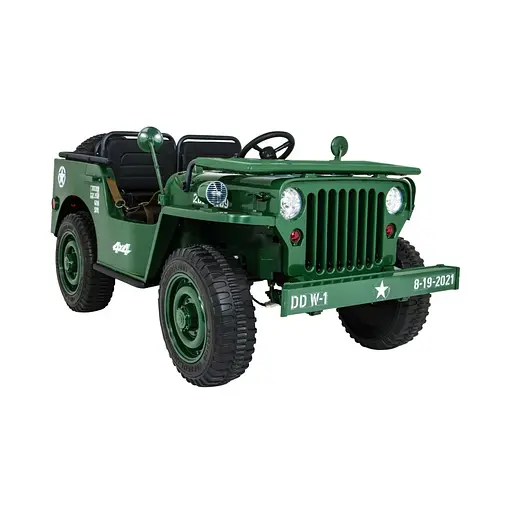 Електроавтомобіль військовий Ramiz Retro Strong MP3 LED 24 В, зелений (PA.JH-101.24V.ZIE) - фото 17