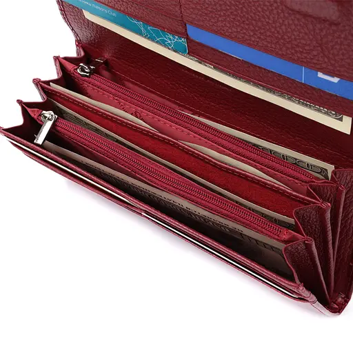 Кожаный женский кошелек ST Leather 18х9.5х2.5 см acs0029431 - фото 8