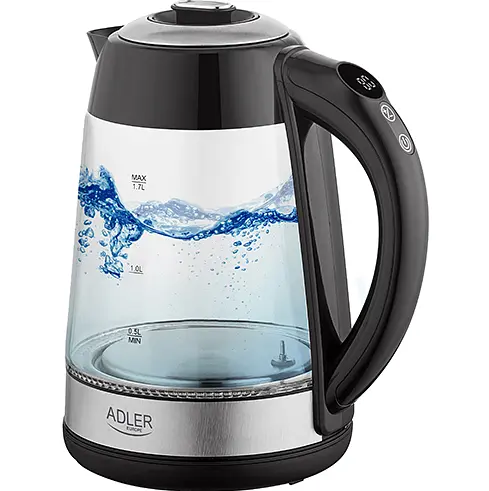 Стеклянный чайник 1.7 л с регулятором температуры Adler AD 1285 - фото 1
