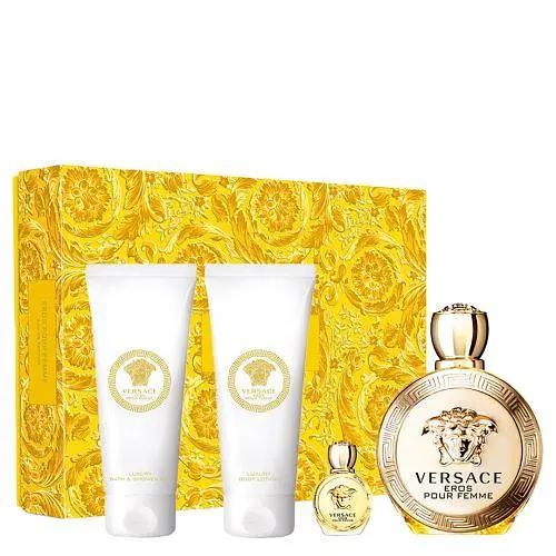 Набор Versace Eros 100 мл парфюмированная вода, 100 мл лосьон для тела, 100 мл гель для душа, 5 мл - фото 1
