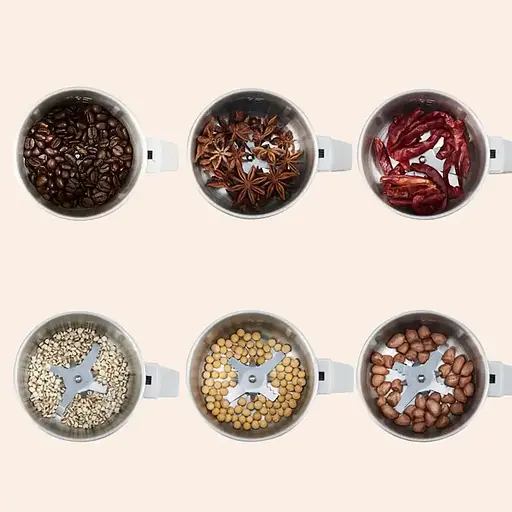 Электрическая кофемолка ​​​​​​​Sokany SK-04024 для дома  300Вт роторный измельчитель кофейных зерен Белый - фото 4