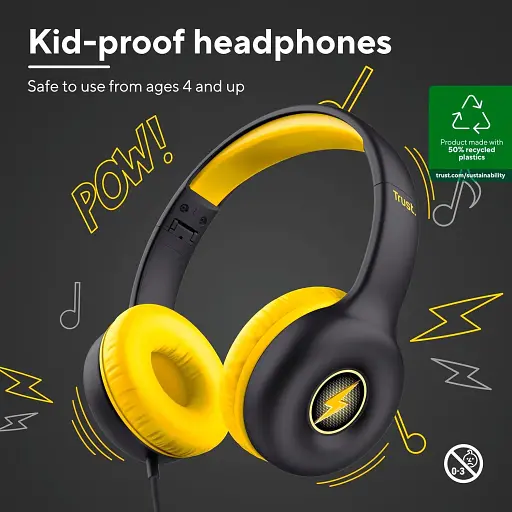 Наушники Trust Nouna Headphones mini-jack Mic черные - фото 4