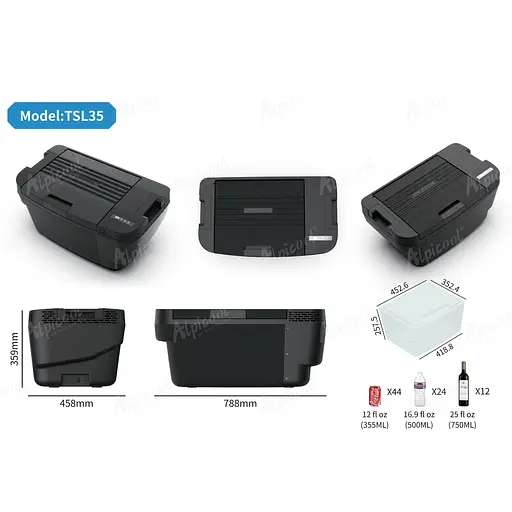 Компрессорный автохолодильник Alpicool TSL35 (35 литров). Для TESLA Model Y - фото 7