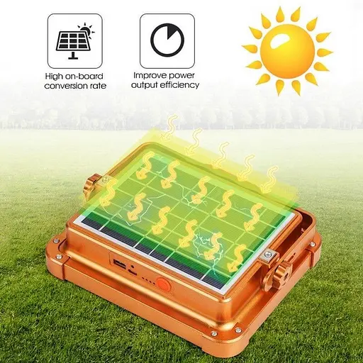 Прожекторный фонарь D8 12000 mAH на солнечной батарее + Power bank - фото 10