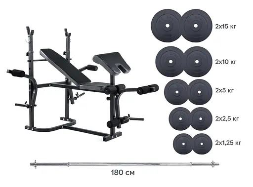 Лава для жиму RN-Sport TREX 1020 Штанга 75 кг