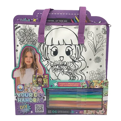 Детский набор для творчества "Сумка-раскраска" Z186-4A 1 отделение