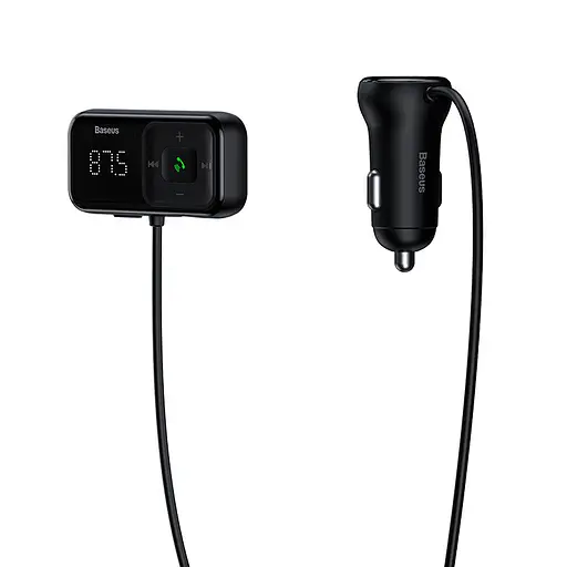 Трансмиттер модулятор адаптер авто BASEUS S-16 Wireless MP3 Car Charger T typed 2USB - фото 7