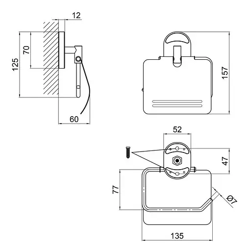 Держатель для туалетной бумаги Lidz (CRM)-114.03.01 - фото 4