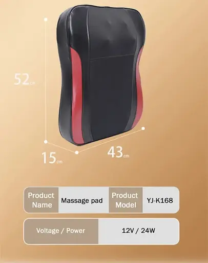 Массажная подушка Shiatsu-168 для шеи, спины, поясницы и тела - фото 4