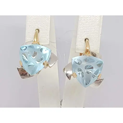 Золоті сережки Qvaliz з топазом. 2В600201536/09 - фото 4