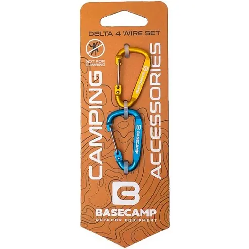Набір карабінів Base Camp Delta 4 Wire Set 2 2 шт Blue/Orange (1033-BCP 61316)