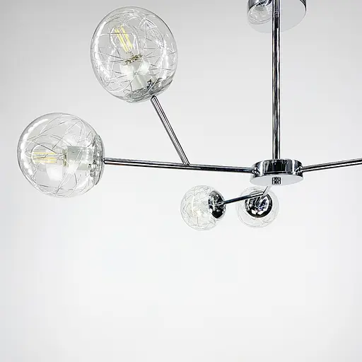 Стельова модель в хромі на 6 плафонів Line.F 8122/6 CR - фото 4