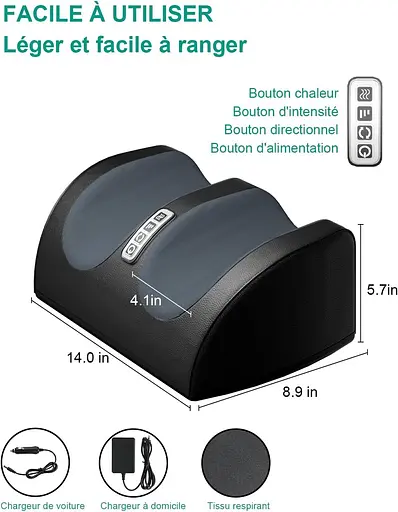 Массажер для ног LAOBEN с подогревателем, разминающий массаж шиацу - фото 7