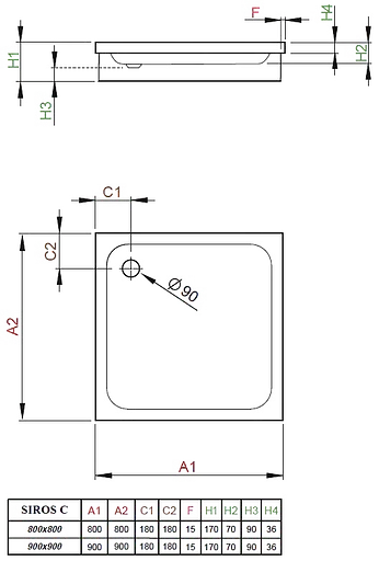 Душовий піддон Radaway Siros C 80x80 SBC8817-1 - фото 3
