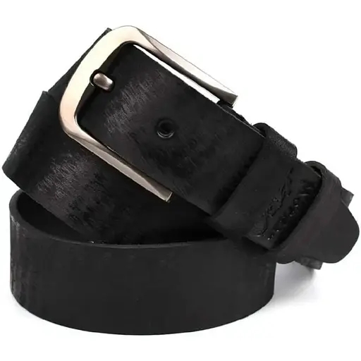 Ремінь LIMARY чорний тертий цільний 130х4х0.4 см acs0032076 - фото 1