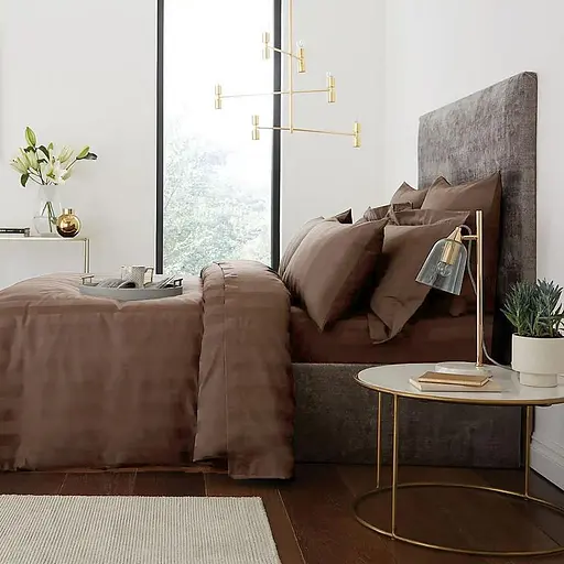 Полуторний комплект постільної білизни Коричневий 355326 - фото 2