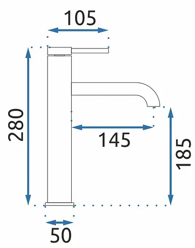 Змішувач для умивальника Rea Spot високий gold REA-B2015 Золотий - фото 5