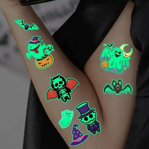 Набор детских временных татуировок "Halloween glow" Fresh Tattoo kids-tatto-halloween-glow-set-1 - фото 4